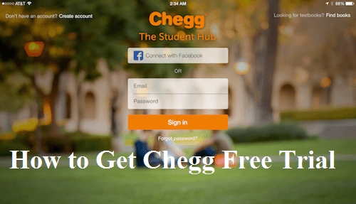 Chegg free trial without credit card online